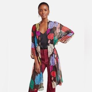 NWOT Anthropologie Bl^nk London Bea Shimmer Duster Kimono